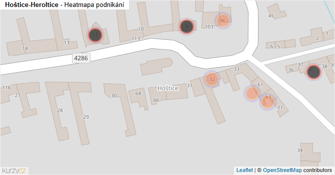 Hoštice-Heroltice - mapa podnikání