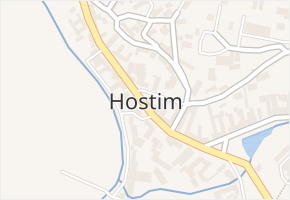 Hostim v obci Hostim - mapa části obce