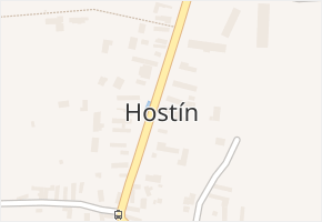 Hostín v obci Hostín - mapa části obce