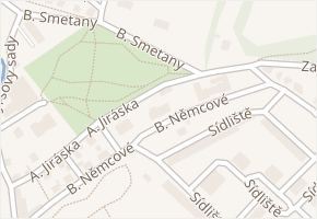 B. Němcové v obci Hostinné - mapa ulice