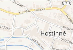 Horní brána v obci Hostinné - mapa ulice