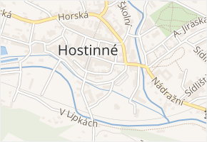Hradební v obci Hostinné - mapa ulice