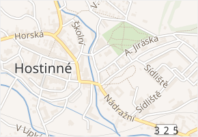 K. V. Raise v obci Hostinné - mapa ulice