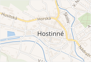 Náměstí v obci Hostinné - mapa ulice