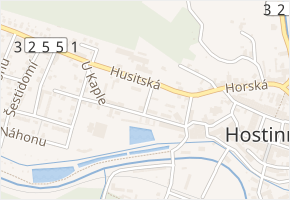 Nemocniční v obci Hostinné - mapa ulice