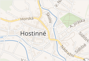 Poštovní v obci Hostinné - mapa ulice