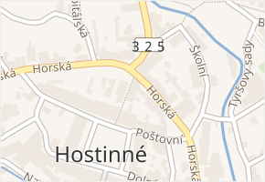 Sejfská fortna v obci Hostinné - mapa ulice