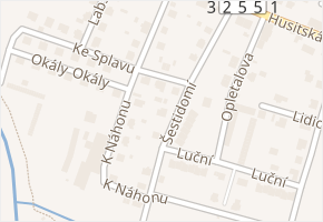Šestidomí v obci Hostinné - mapa ulice