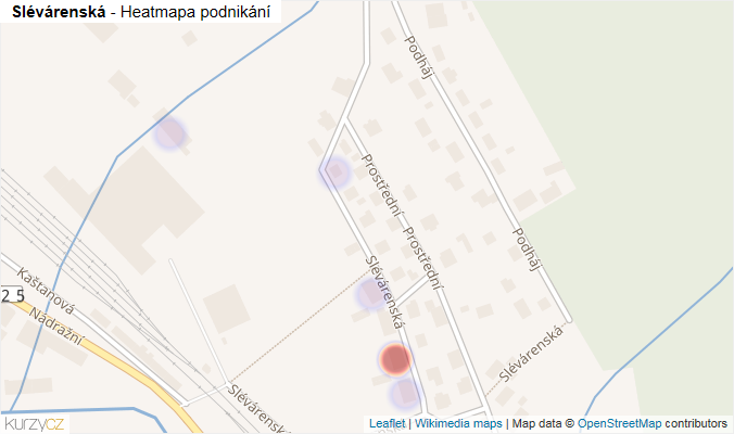 Mapa Slévárenská - Firmy v ulici.