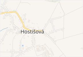 Hostišová - Horňák v obci Hostišová - mapa části obce