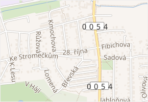 28. října v obci Hostivice - mapa ulice