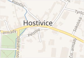 Česká v obci Hostivice - mapa ulice