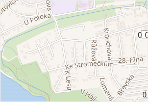 Fialková v obci Hostivice - mapa ulice