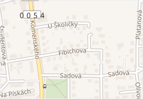 Fibichova v obci Hostivice - mapa ulice