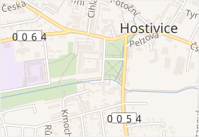 Husovo náměstí v obci Hostivice - mapa ulice