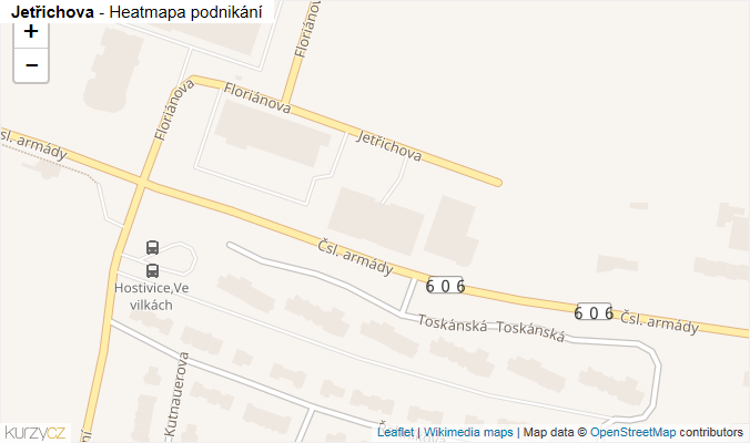 Mapa Jetřichova - Firmy v ulici.