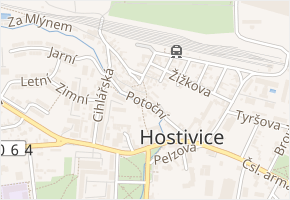 K Nádraží v obci Hostivice - mapa ulice