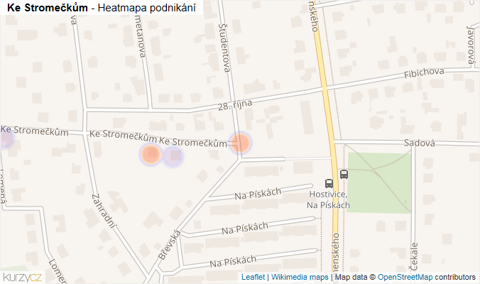 Mapa Ke Stromečkům - Firmy v ulici.