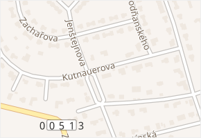 Kutnauerova v obci Hostivice - mapa ulice