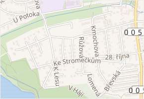 Levandulová v obci Hostivice - mapa ulice