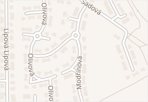 Modřínová v obci Hostivice - mapa ulice