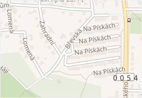 Na Pískách v obci Hostivice - mapa ulice