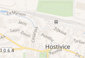 Na Vršku v obci Hostivice - mapa ulice