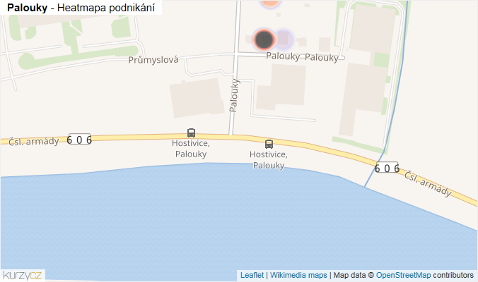 Mapa Palouky - Firmy v ulici.