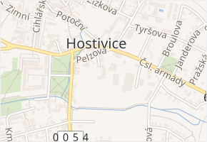 Pelzova v obci Hostivice - mapa ulice