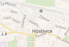 Potoční v obci Hostivice - mapa ulice