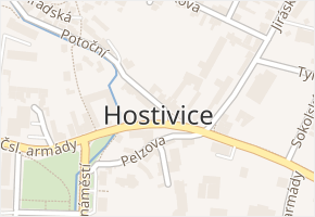 Pšeničná v obci Hostivice - mapa ulice