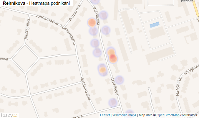Mapa Řehníkova - Firmy v ulici.