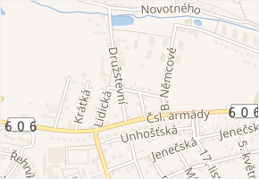 Souběžná v obci Hostivice - mapa ulice
