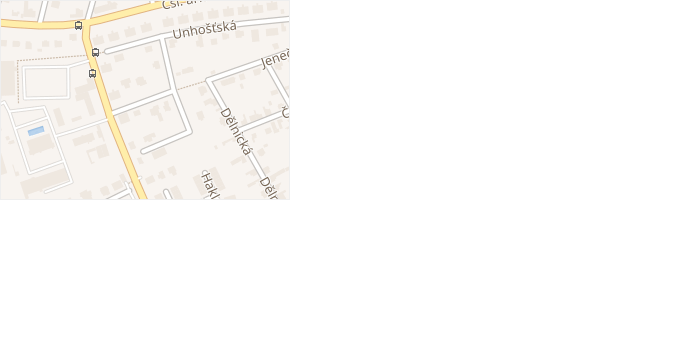 U Lindbetonky v obci Hostivice - mapa ulice