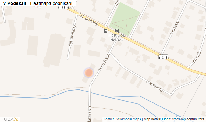 Mapa V Podskalí - Firmy v ulici.
