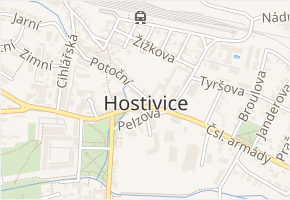 Západní v obci Hostivice - mapa ulice