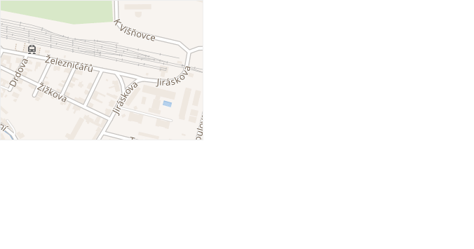 Železničářů v obci Hostivice - mapa ulice