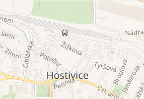Žižkova v obci Hostivice - mapa ulice