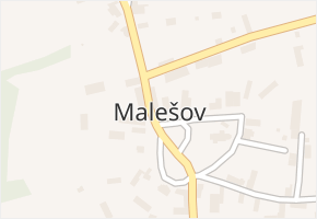 Malešov v obci Hoštka - mapa části obce
