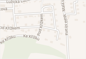 Pod Křížkem v obci Hoštka - mapa ulice