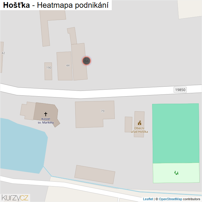 Mapa Hošťka - Firmy v obci.