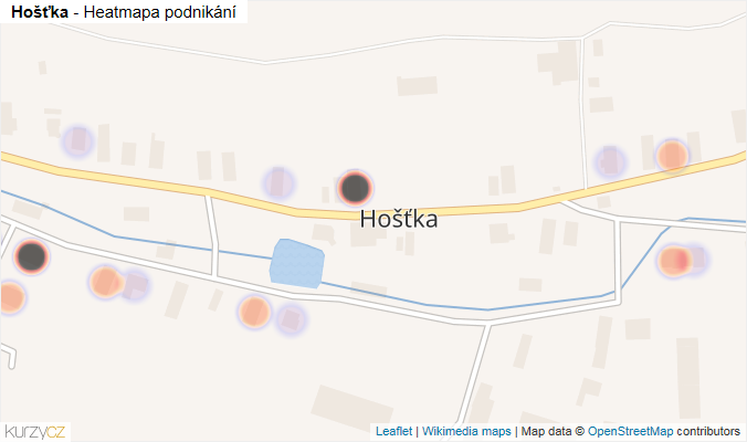 Mapa Hošťka - Firmy v části obce.
