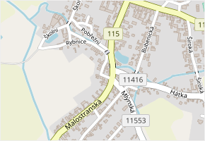 V Koutech v obci Hostomice - mapa ulice
