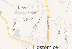 Zahradní v obci Hostomice - mapa ulice