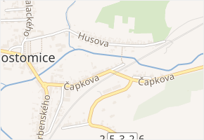 Čapkova v obci Hostomice - mapa ulice
