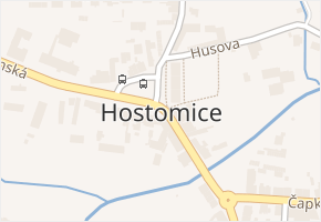 Hostomice v obci Hostomice - mapa části obce