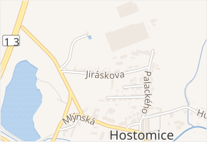 Jiráskova v obci Hostomice - mapa ulice