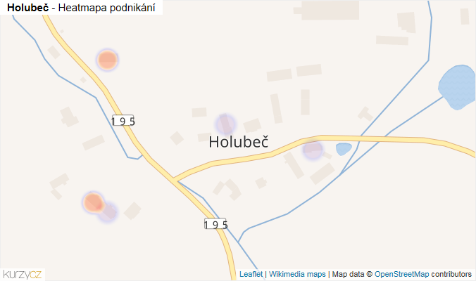 Mapa Holubeč - Firmy v části obce.