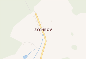 Sychrov v obci Hostouň - mapa části obce