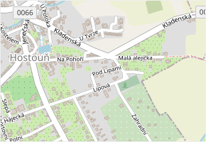Pod Lipami v obci Hostouň - mapa ulice